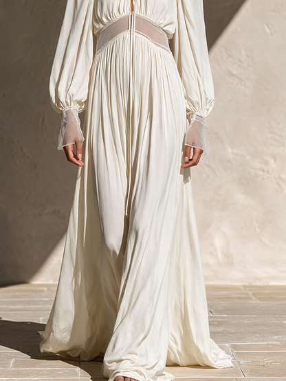 Women's Boho Sheer Panel Maxi Dress – ModClo
