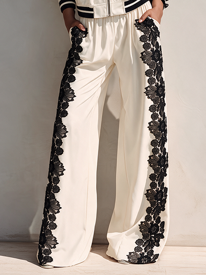 Women's Lace Long Sleeve Trouser Set – ModClo