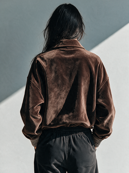 Women's Lapel Striped Jacket – ModClo