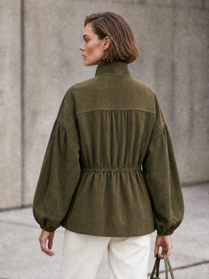 Women's Olive Drawstring Jacket – ModClo