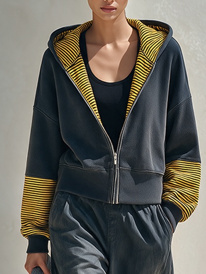 Women's Hooded Striped Trouser Set – ModClo