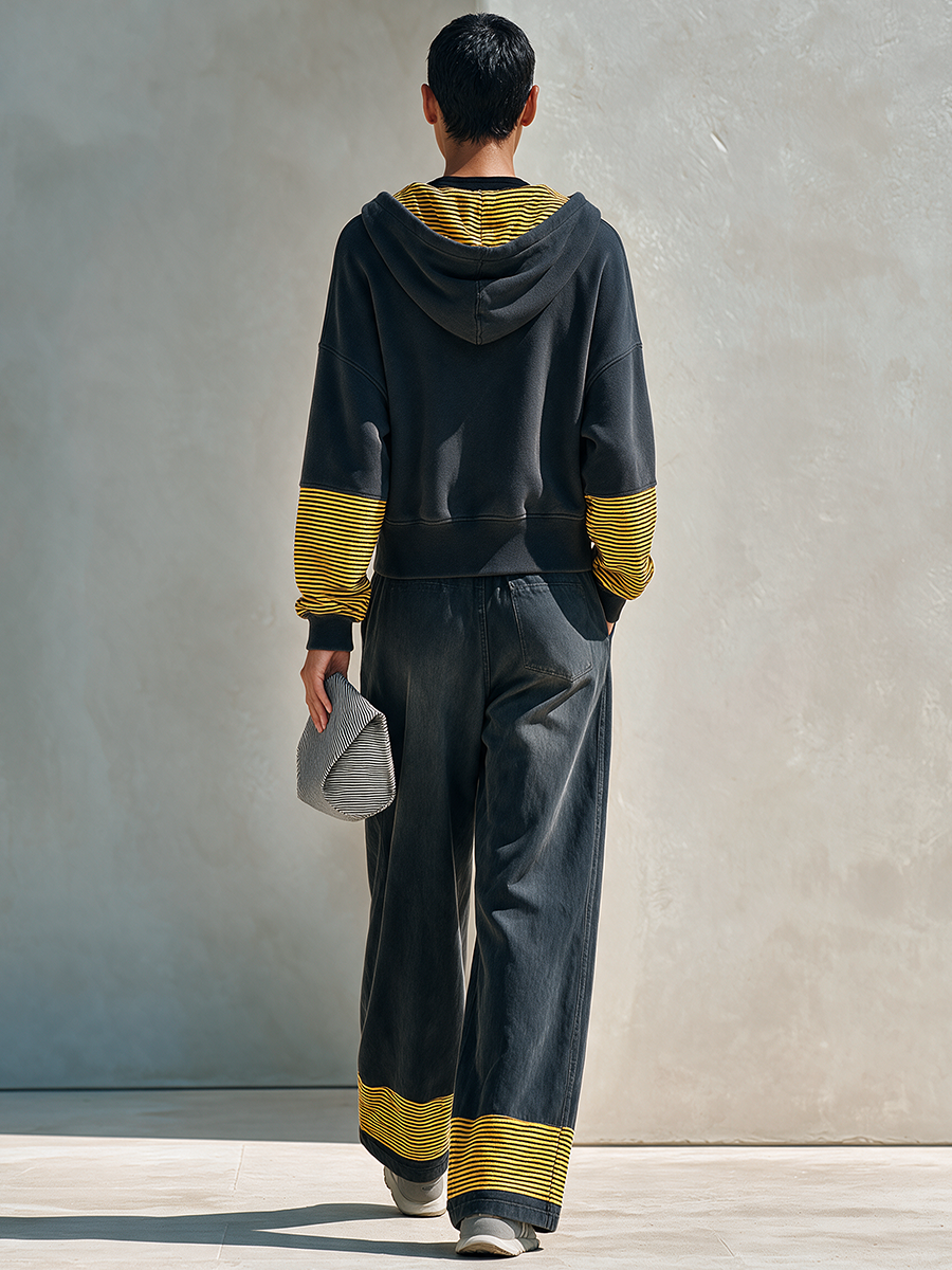 Women's Hooded Striped Trouser Set – ModClo