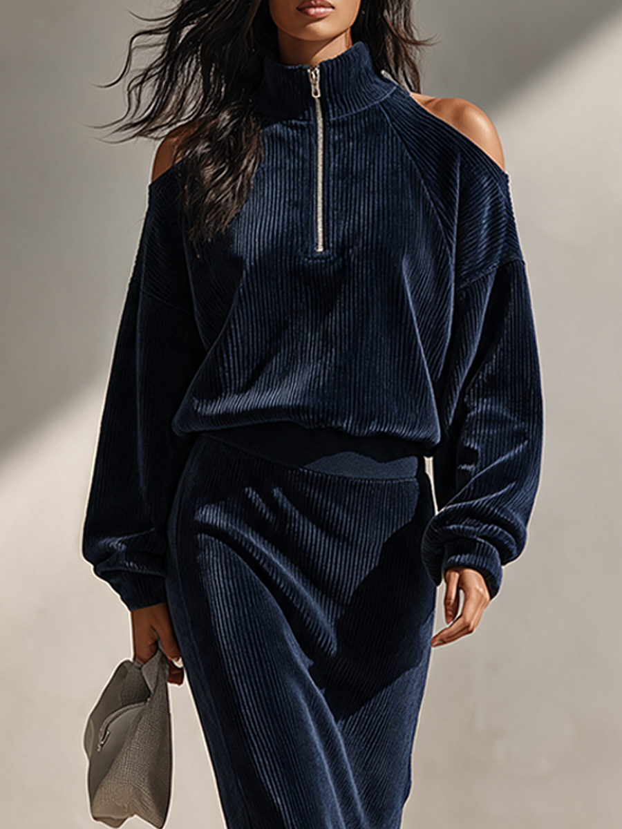 Women's Corduroy Half Zip Set – ModClo