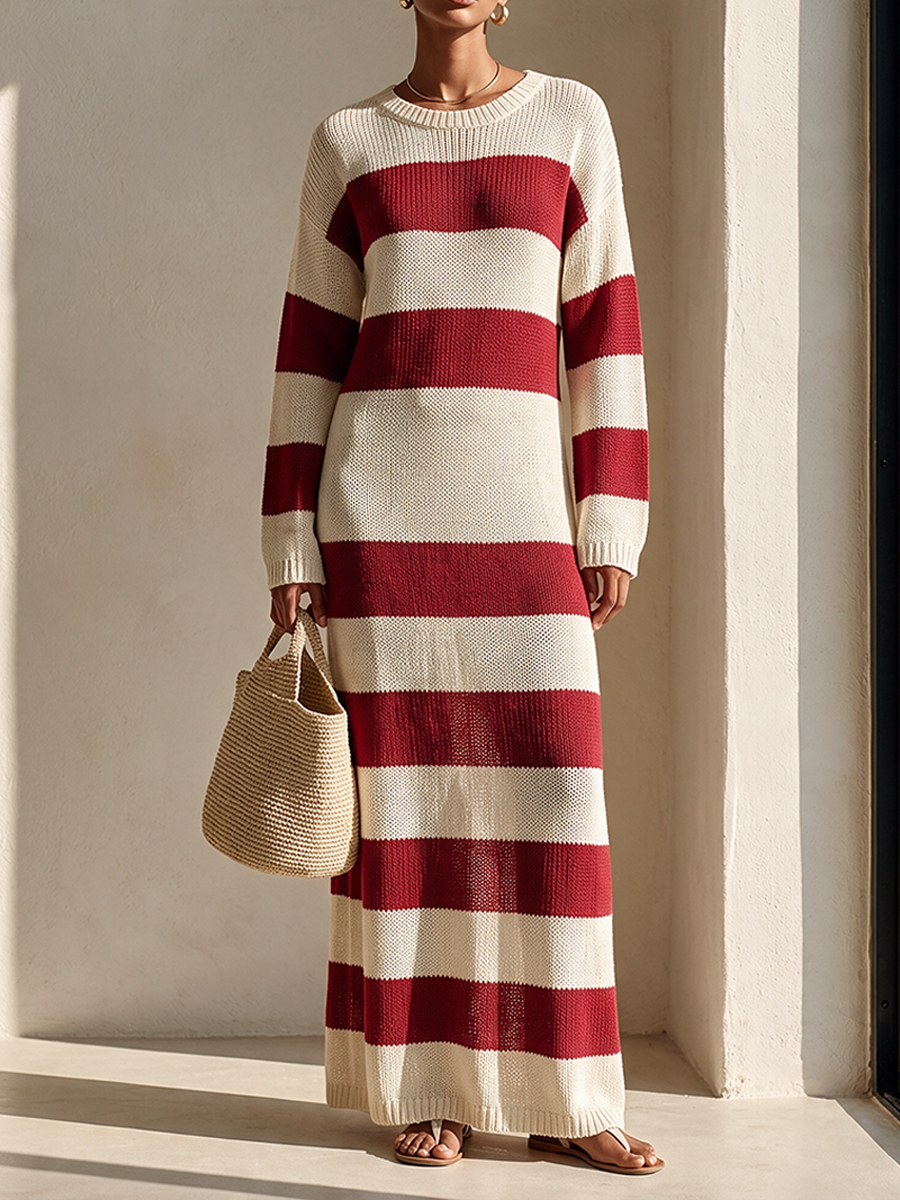 Women's Knit Long Sleeve Maxi Dress – ModClo