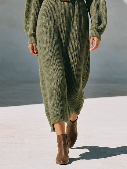 Women's Knit Long Sleeve Maxi Dress – ModClo