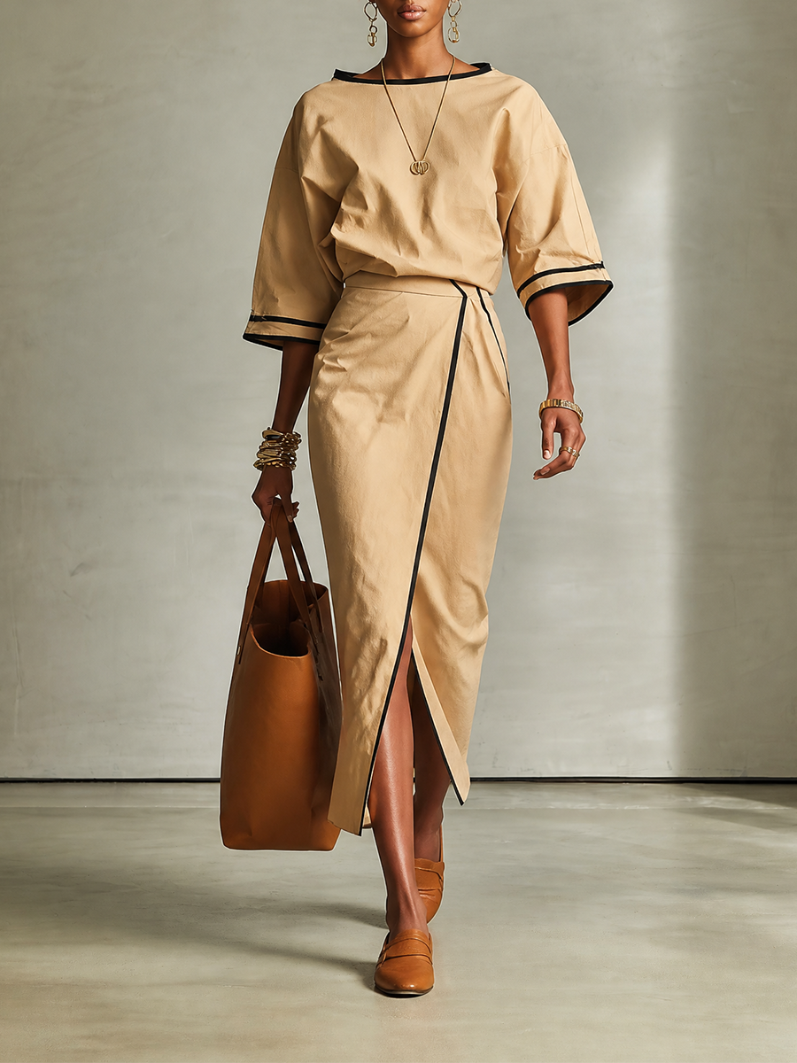 Women's Wrap Slit Two-Piece Set – ModClo