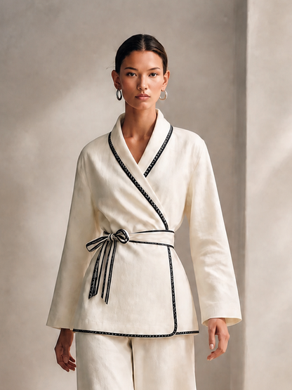 Women's Wrap Belted Two-Piece Set – ModClo