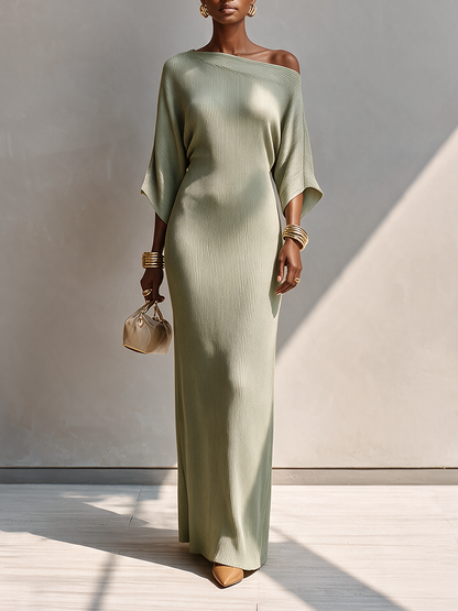 Women's Asymmetric Three Quarter Maxi Dress – ModClo