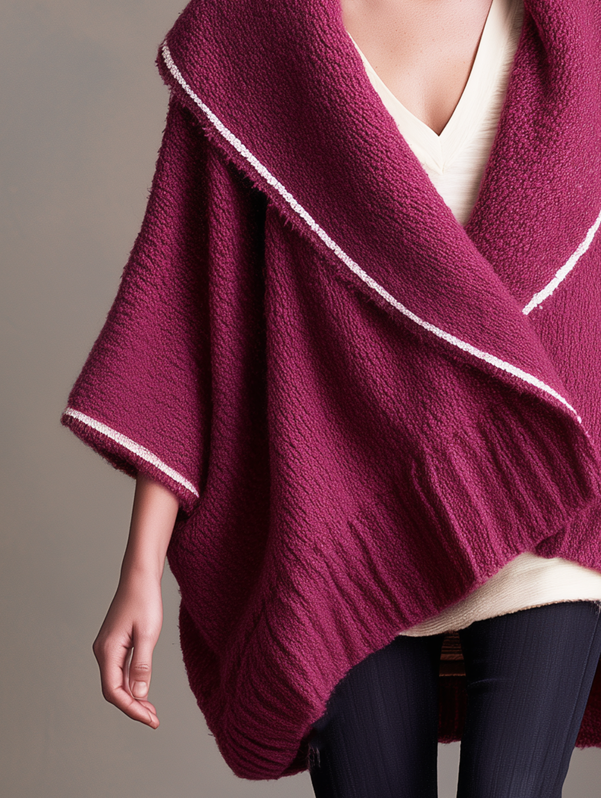 Women's Magenta Long-Sleeve Knit Cardigan – ModClo