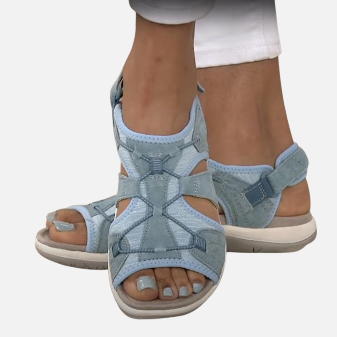 Women's Cushioned Walking Sandals | Velcro Multi-Strap Arch Support