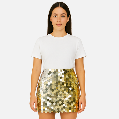 Women’s Sequin Mini Skirt - Sparkly Party Skirt