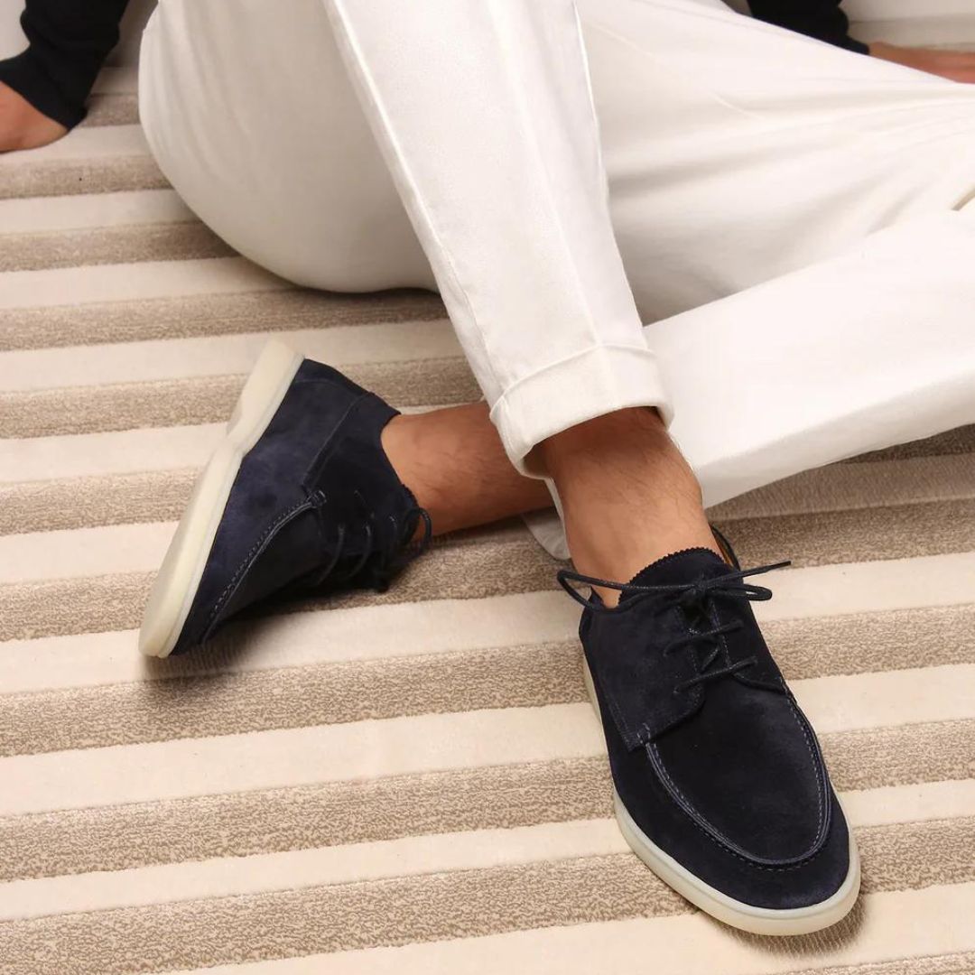 Men's Suede Loafers With Laces – ModClo, main view