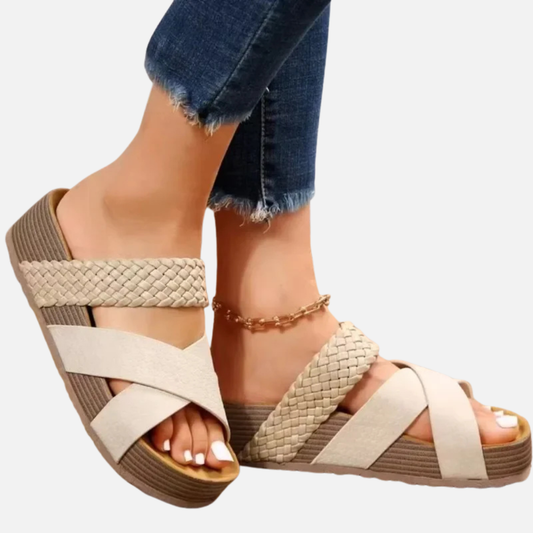 Women's Cushioned Platform Slide Sandals