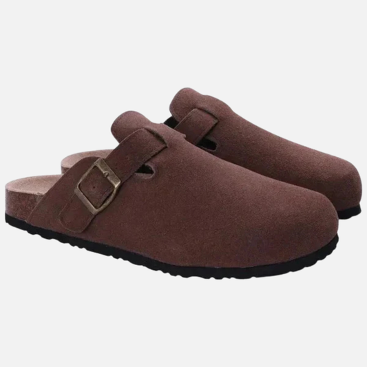Men's Comfortable Suede Slip-On Clogs Mules Sandals
