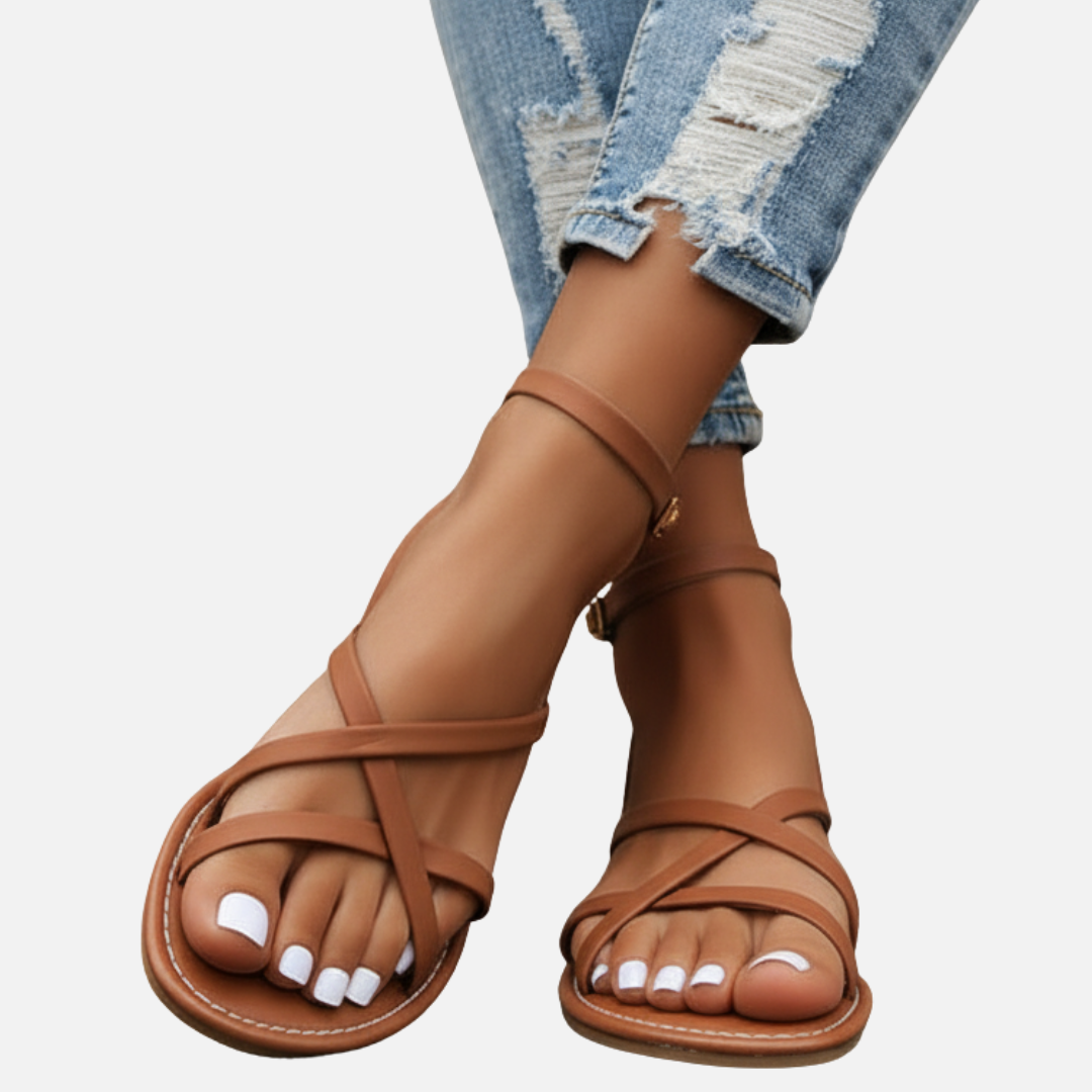 Women's Cushioned Flat Sandals Arch Support