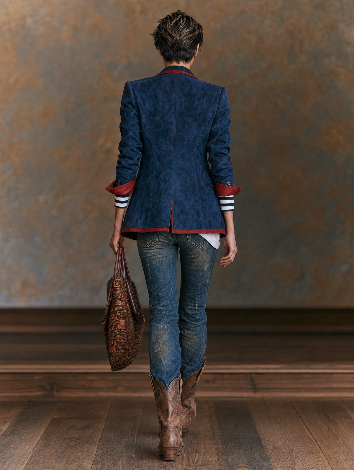Women's Red Suede Vintage Blazer – ModClo