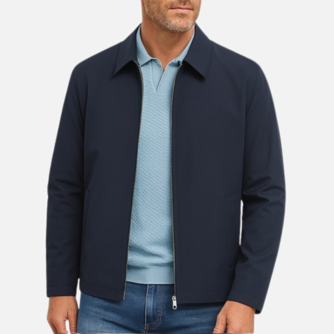Men's Casual Bomber Jacket Zip Up