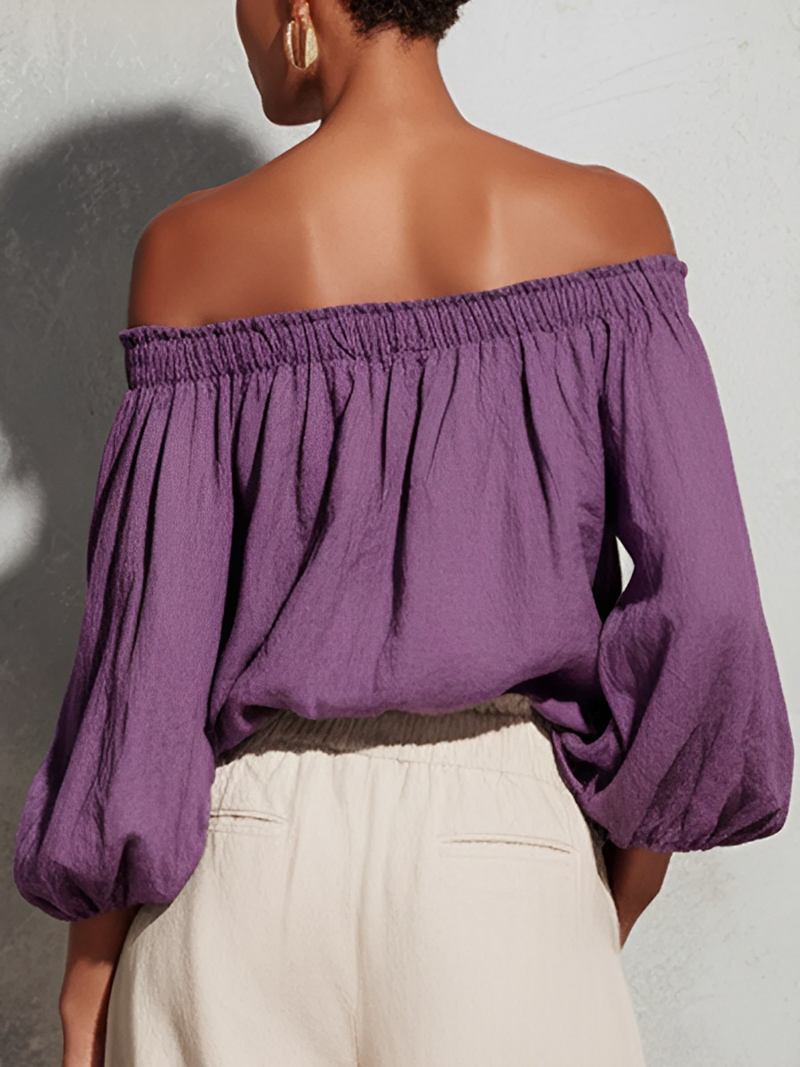 Women's Purple Linen Top – ModClo