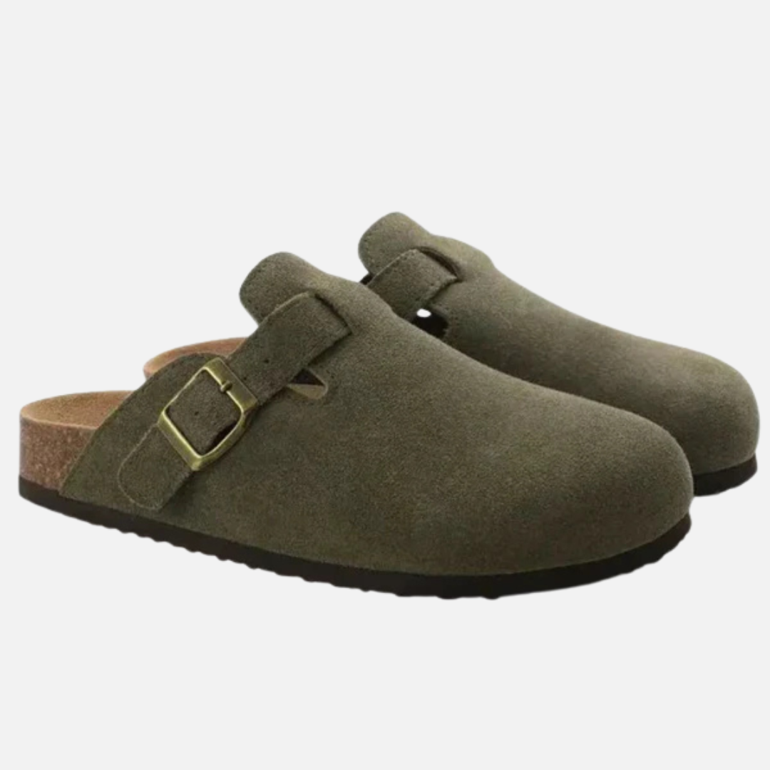 Men's Comfortable Suede Slip-On Clogs Mules Sandals