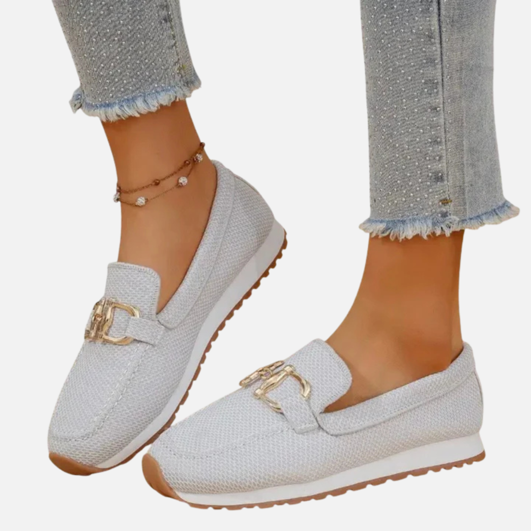 Women's Mesh Buckle Loafers