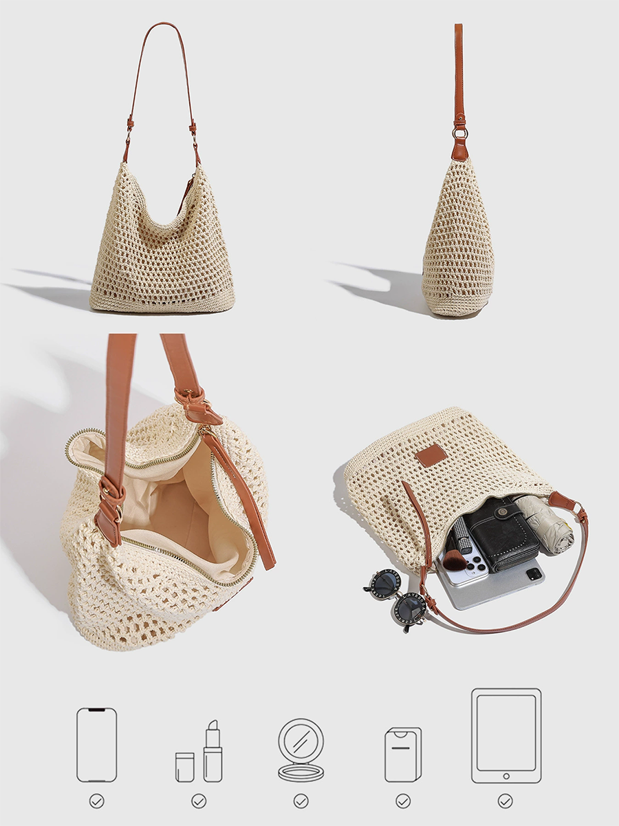 Women's Woven Hollow Beach Shoulder Bag – ModClo