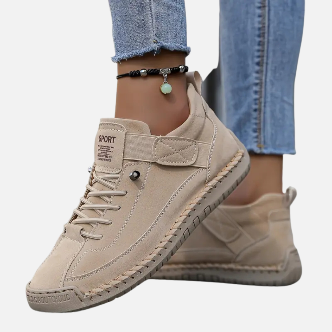 Women's Leather Ankle Walking Shoes