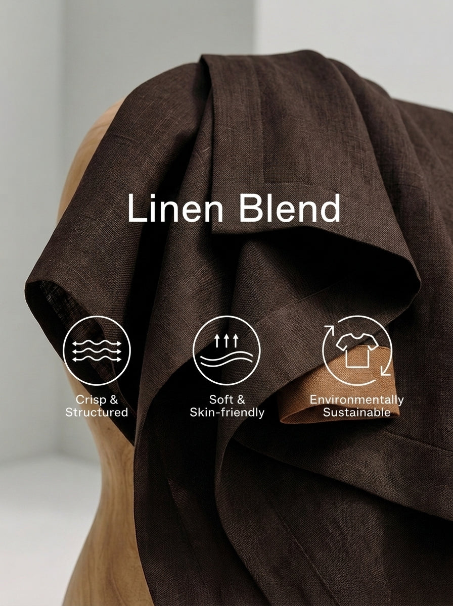 Women's Brown Linen Trouser Set – ModClo