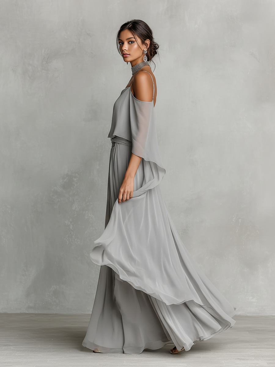 Women's Grey Chiffon Set – ModClo