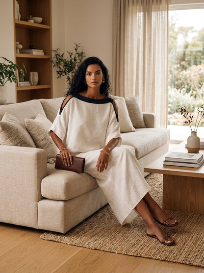 Women's Linen Batwing Two-Piece Set – ModClo