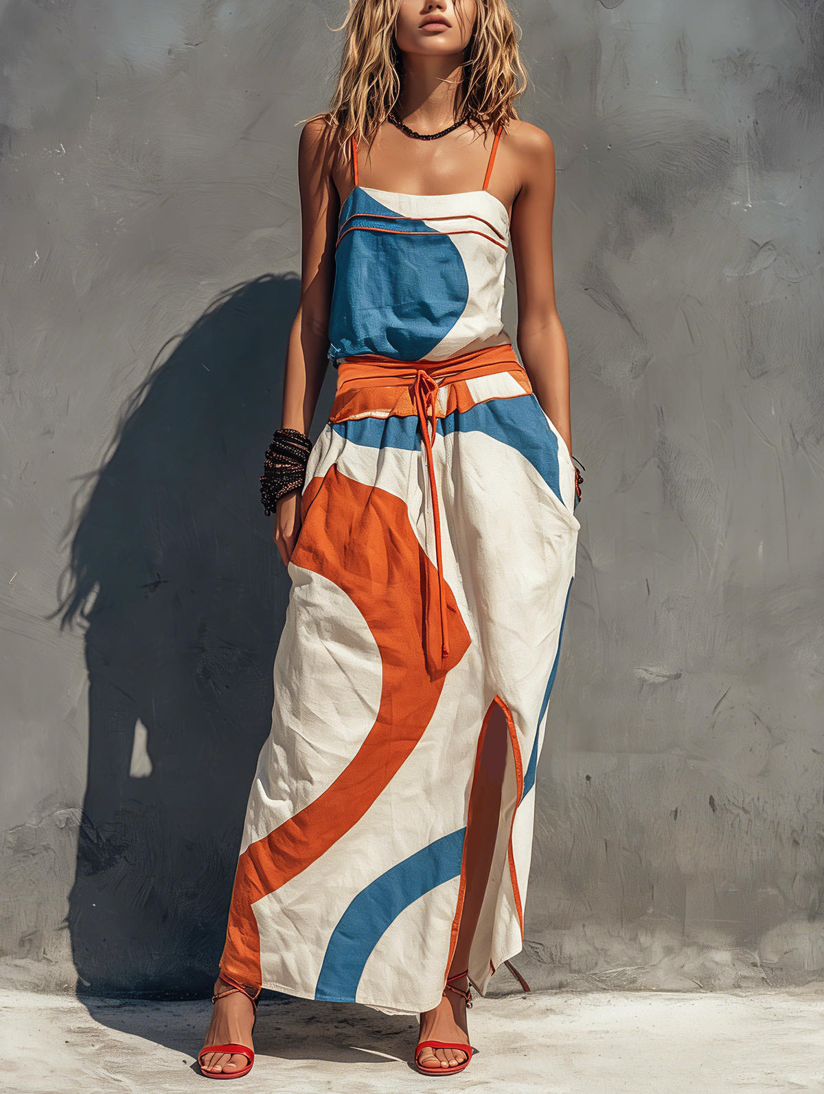 Women's Woven Sleeveless Maxi Dress – ModClo