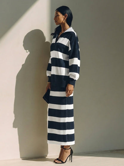 Women's Cotton Striped Two-Piece Set – ModClo