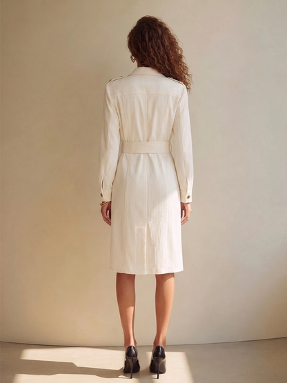 Women's Long Sleeve Belted Cargo Midi Dress – ModClo