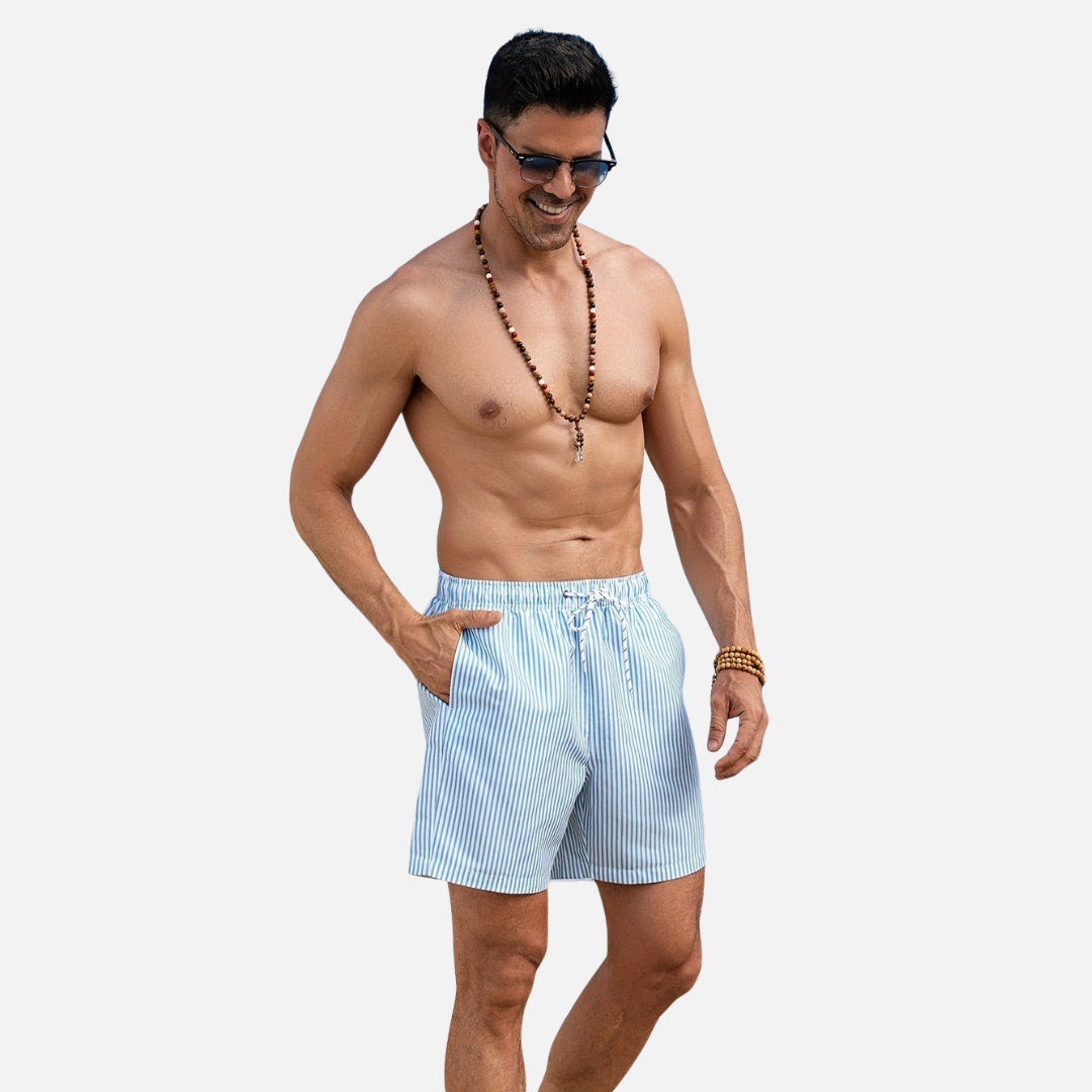 Men’s Striped Swim Shorts