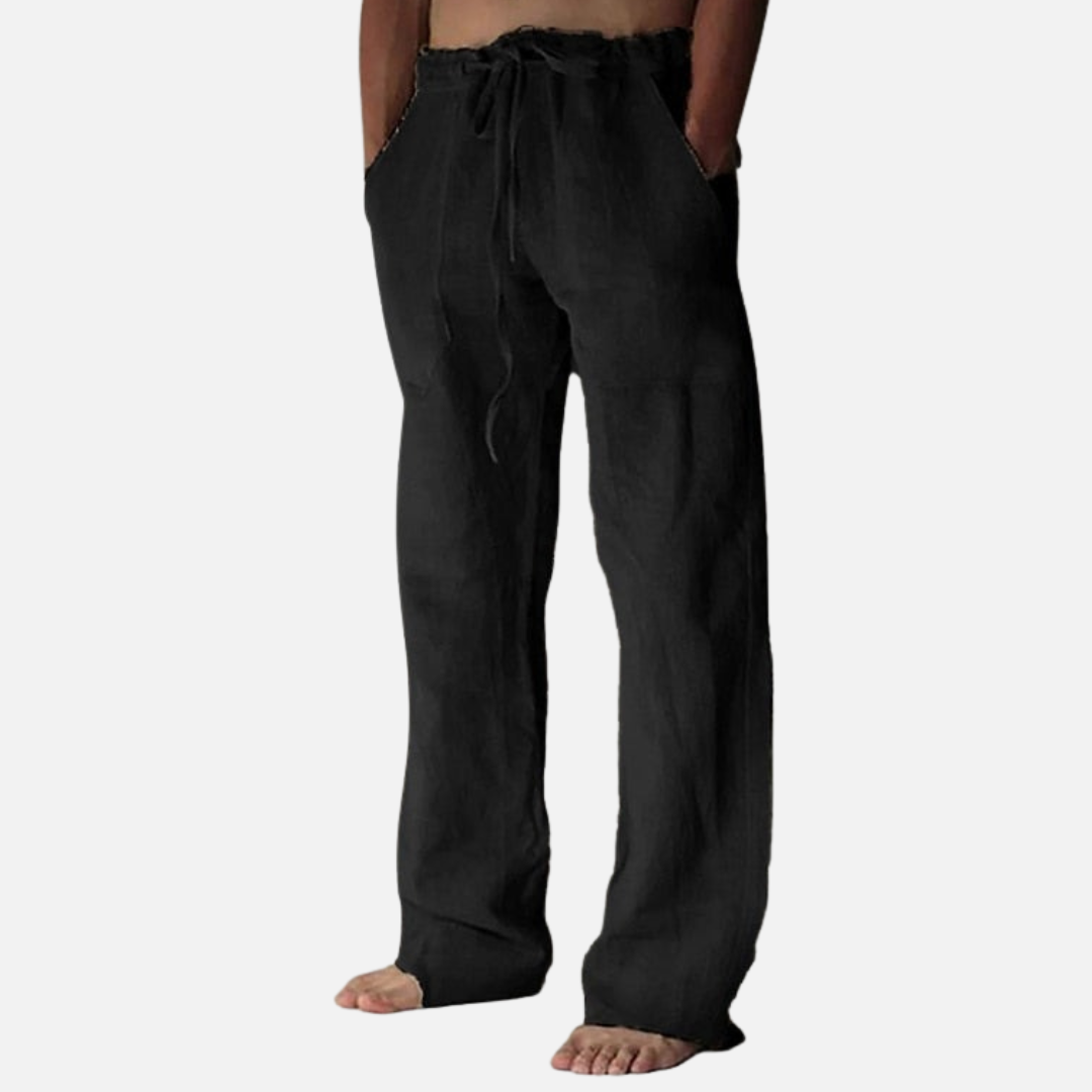 Men's Linen Drawstring Lounge Pants