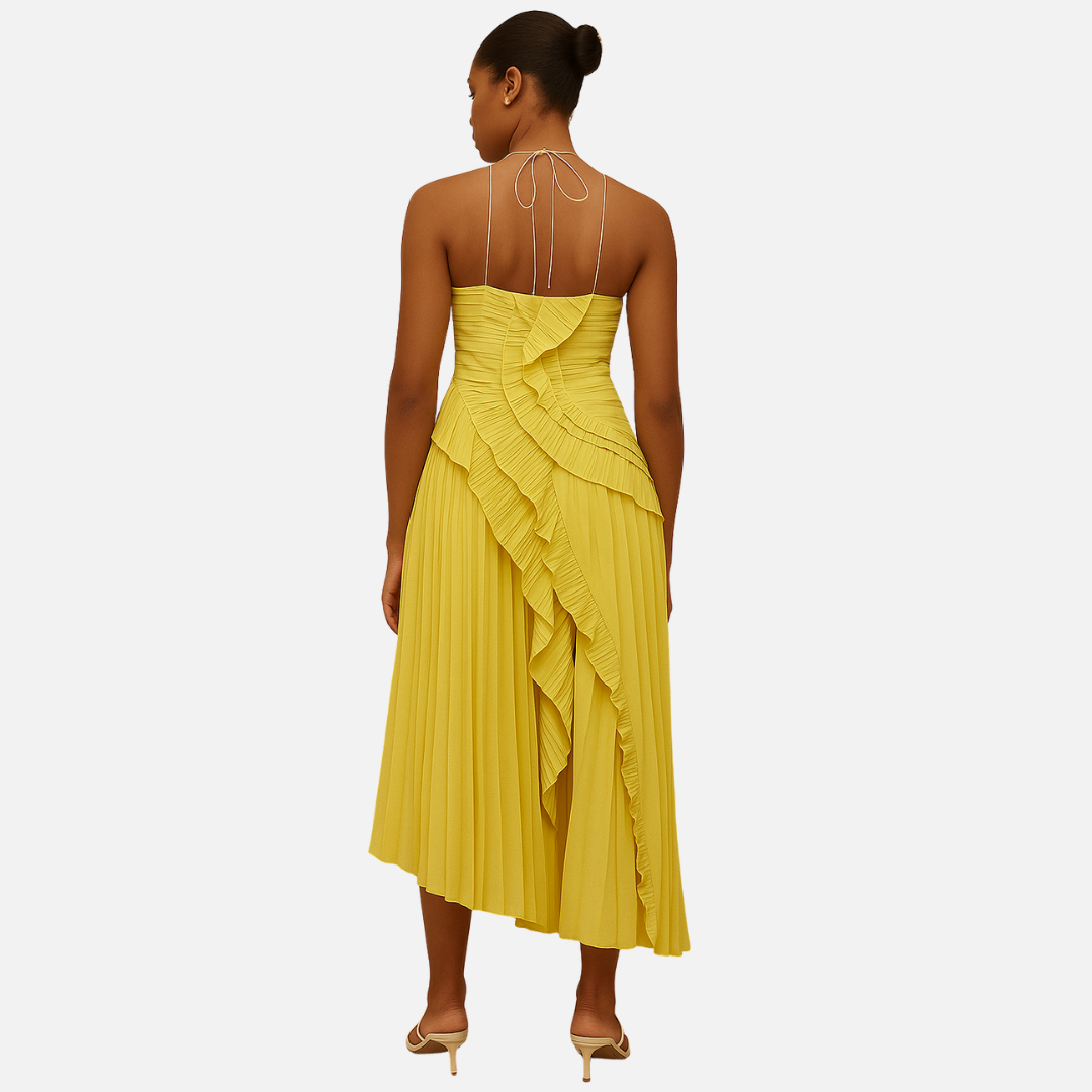Pleated Maxi Dress Sleeveless