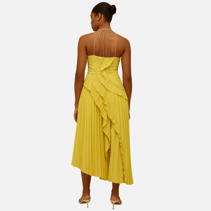 Pleated Maxi Dress Sleeveless