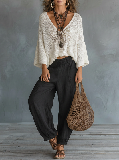 Women's Lightweight Cape Sleeved Trouser Set – ModClo