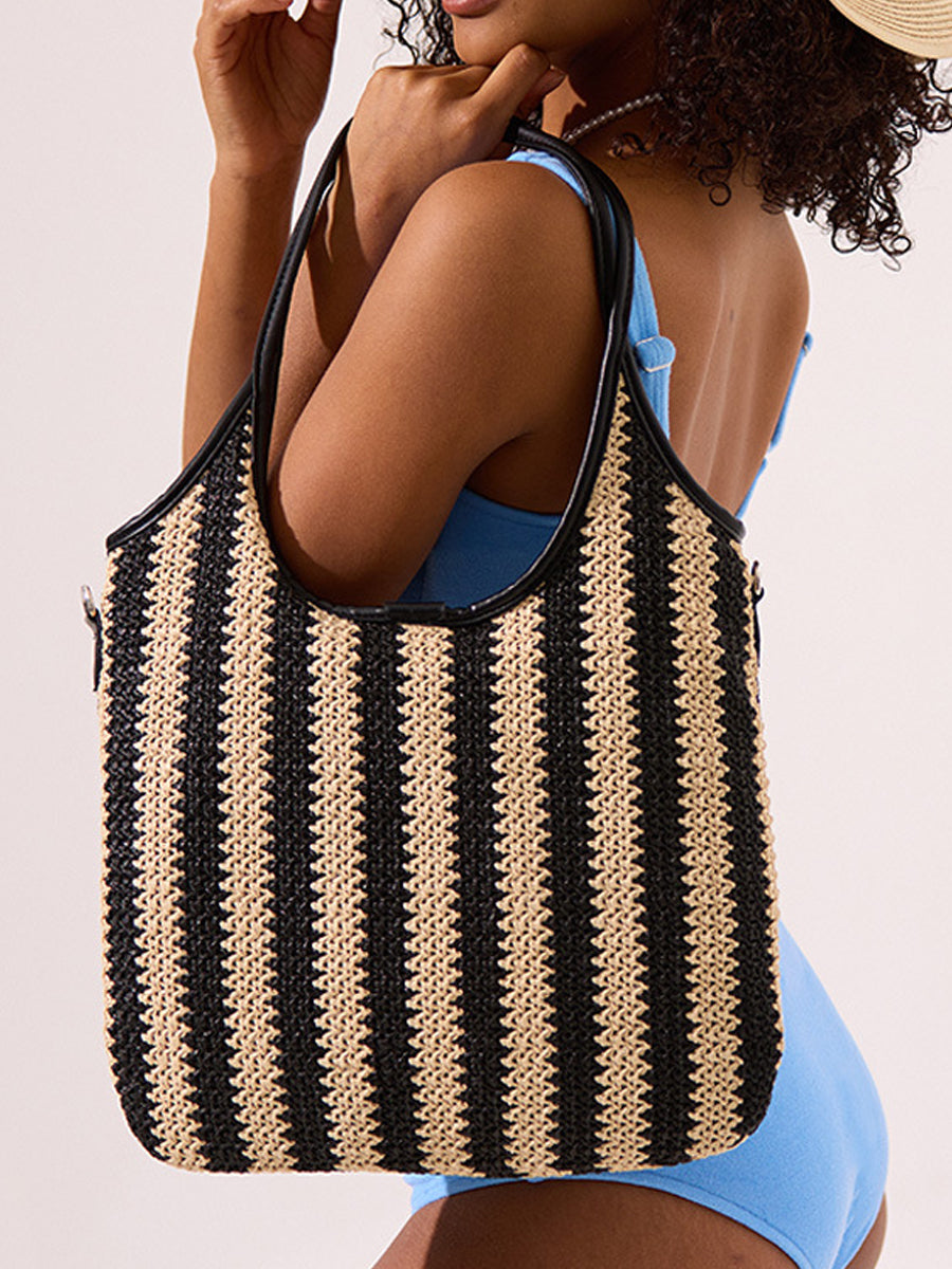 Women's Straw Striped Vintage Shoulder Bag – ModClo