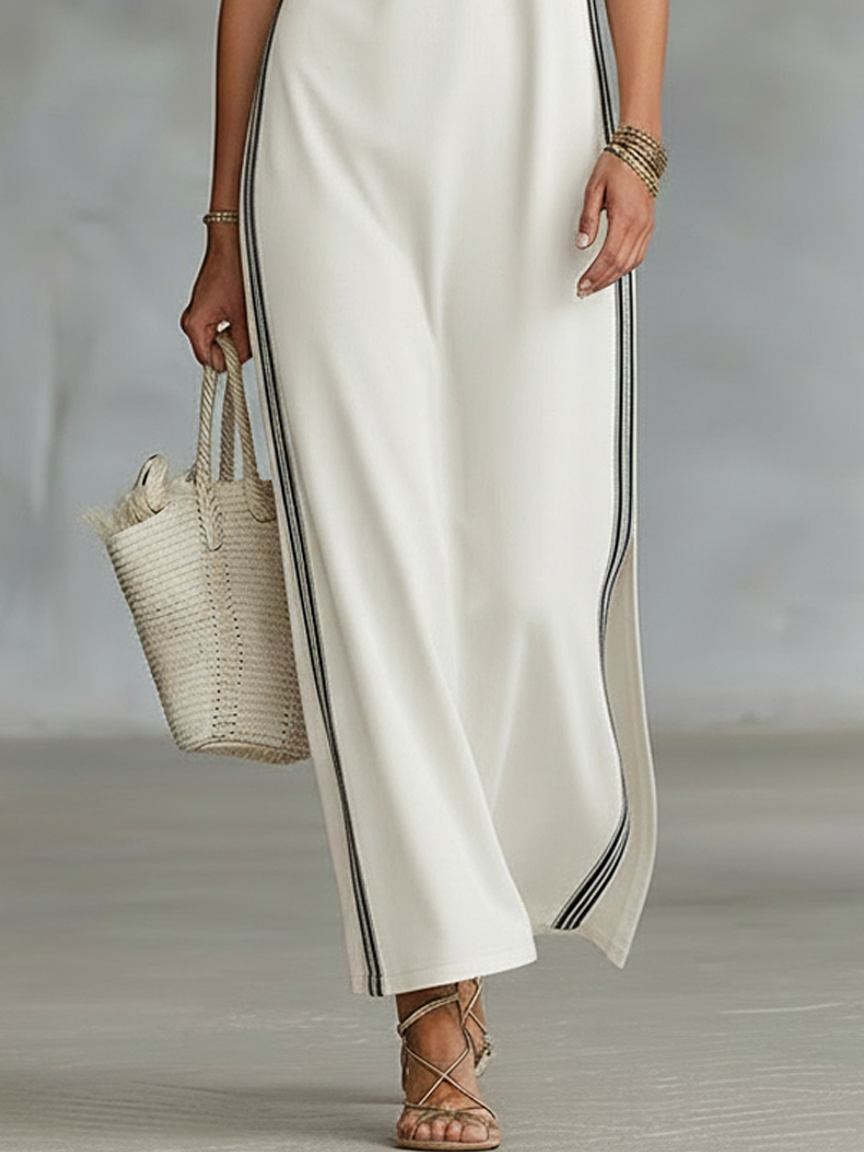 Women's Sleeveless Athletic Henley Maxi Dress – ModClo
