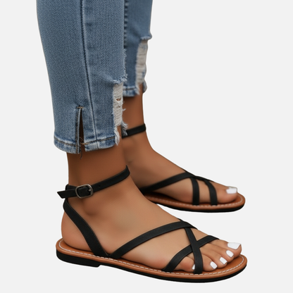 Women's Cushioned Flat Sandals Arch Support