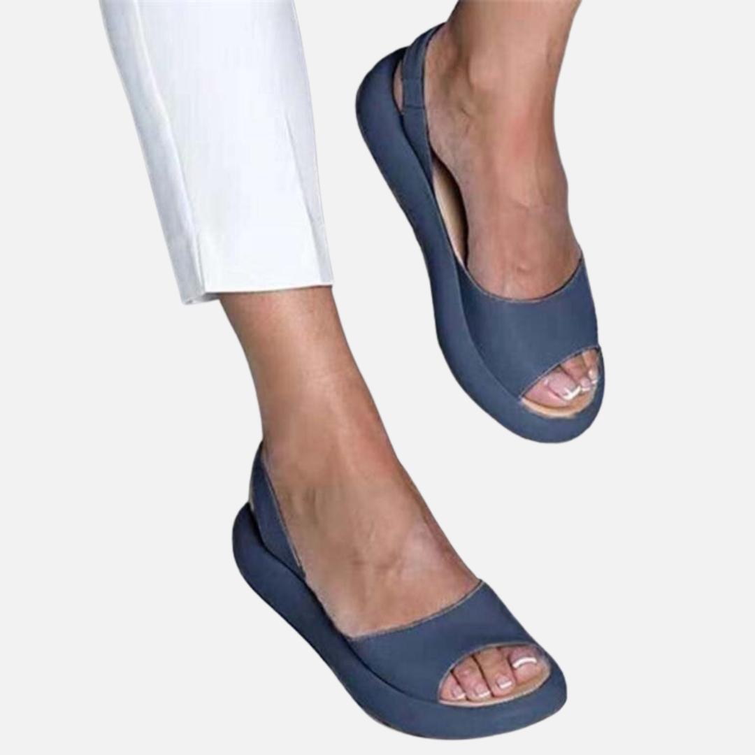 Women's Cushioned Open Toe Wedge Sandals Arch