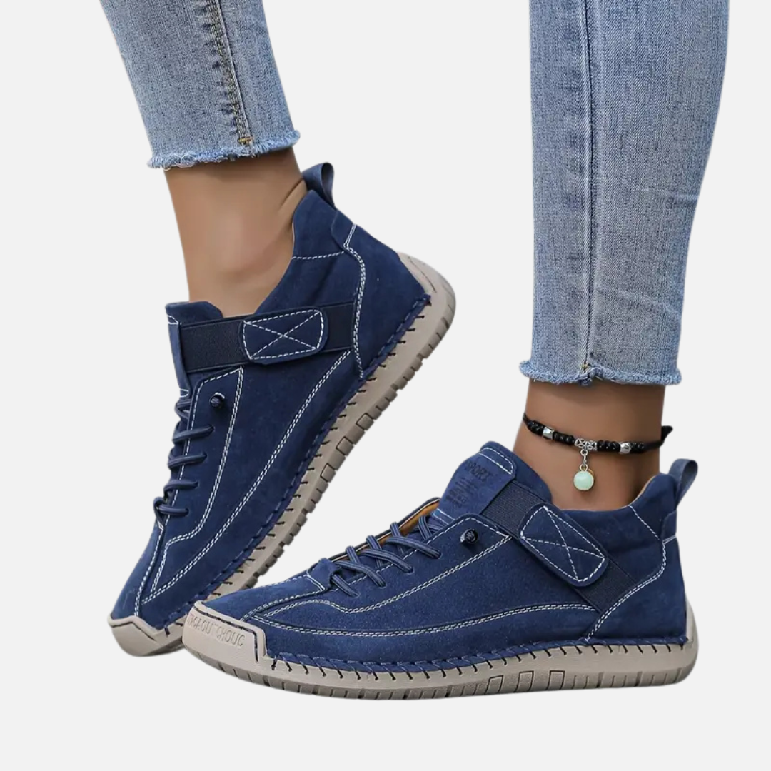 Women's Leather Ankle Walking Shoes