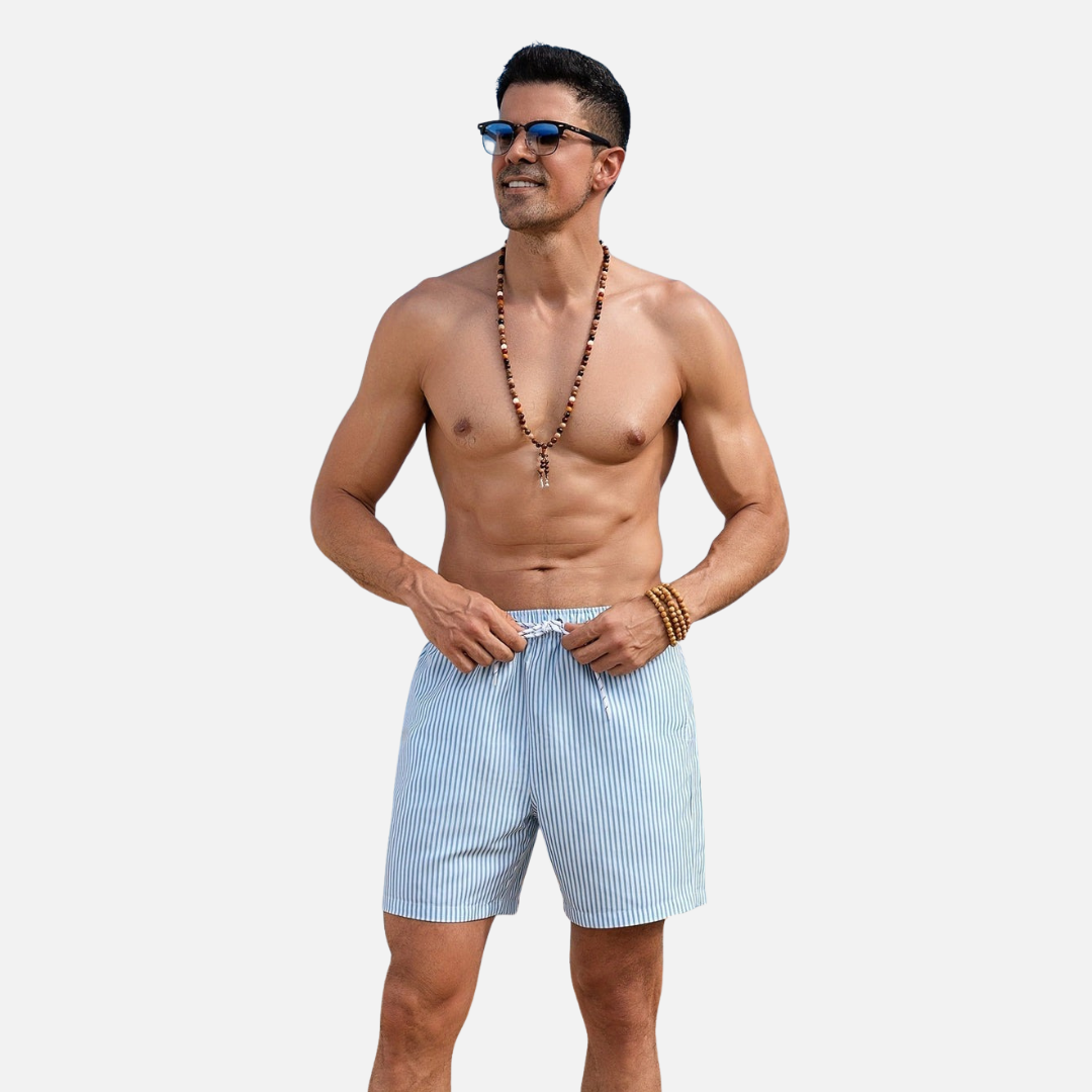 Men’s Striped Swim Shorts