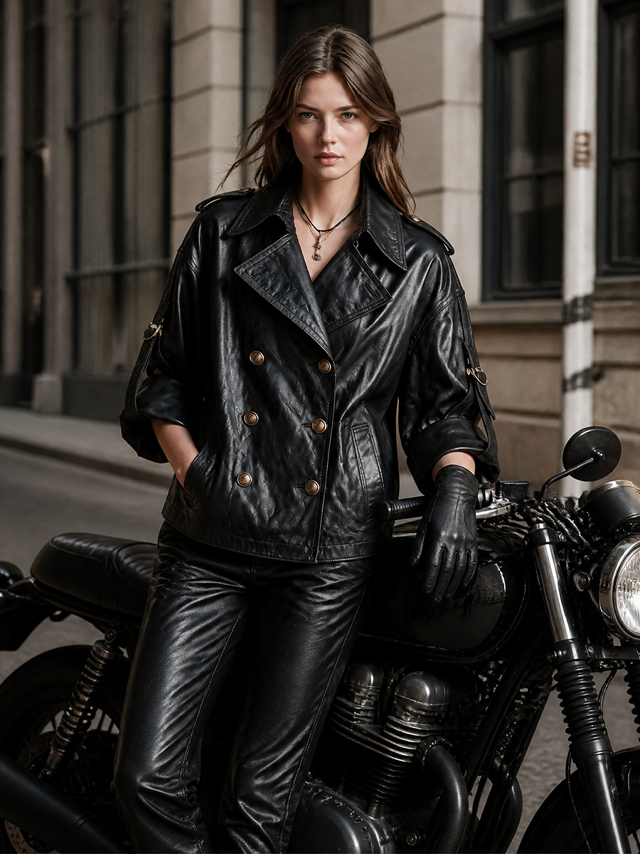 Women's Double Breasted Cropped Jacket – ModClo