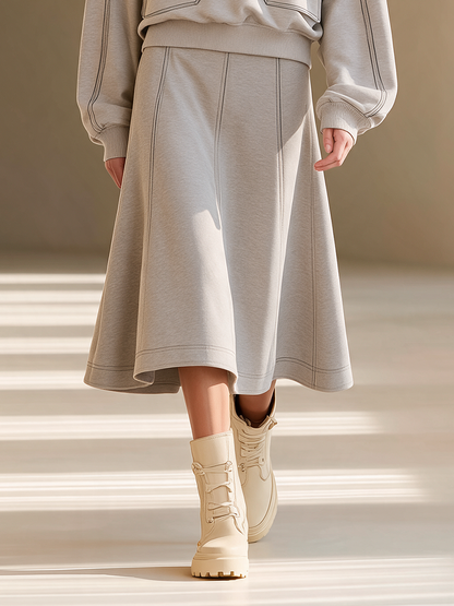 Women's Long Sleeve Stand Collar Skirt Set – ModClo