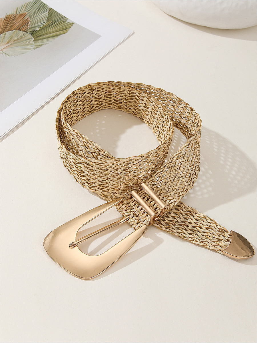 Women's Gold Linen Belt – ModClo