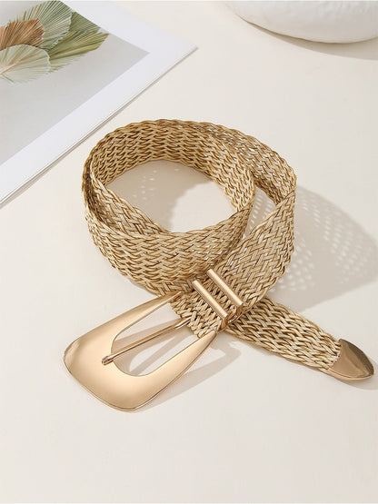 Women's Gold Linen Belt – ModClo