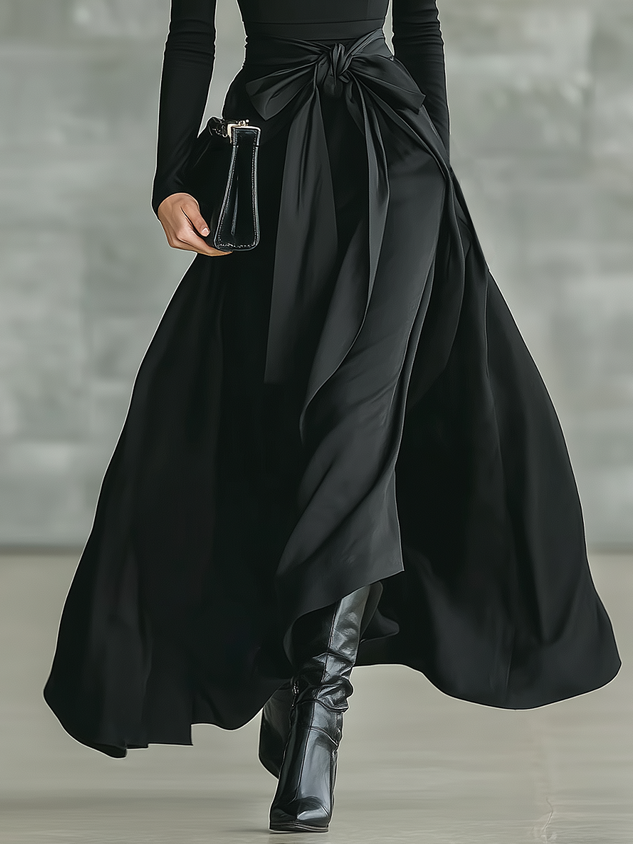 Women's Black Knit High Neck Maxi Dress – ModClo