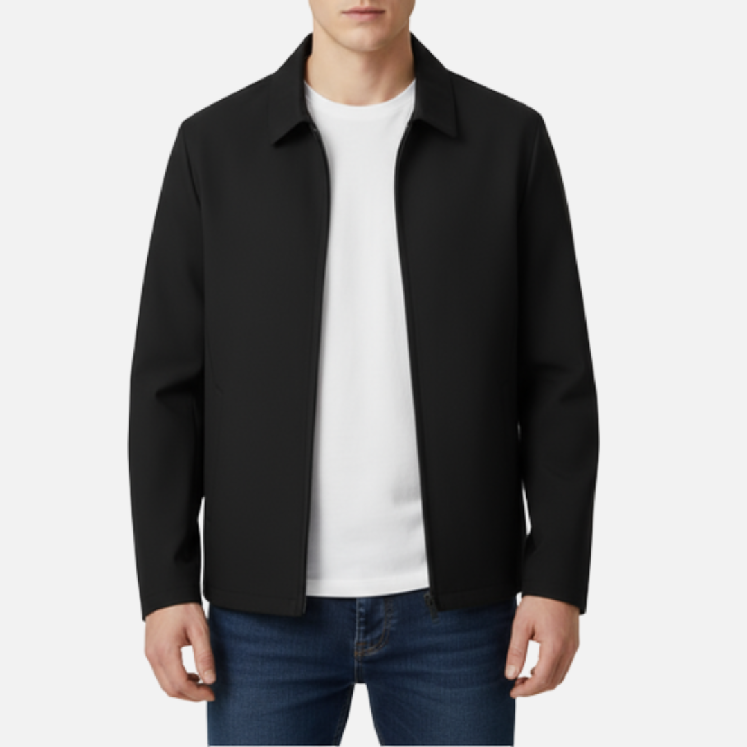 Men's Casual Bomber Jacket Zip Up