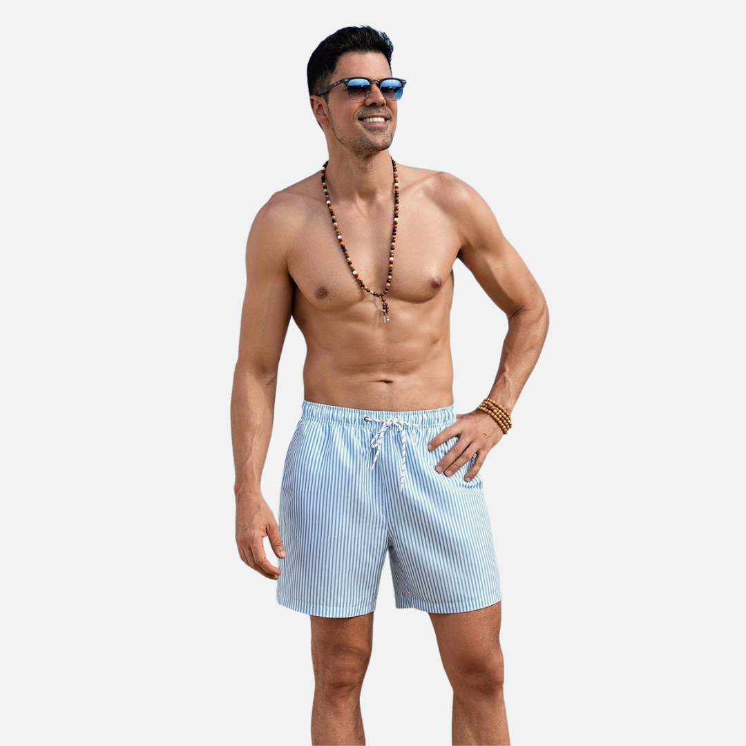Men’s Striped Swim Shorts